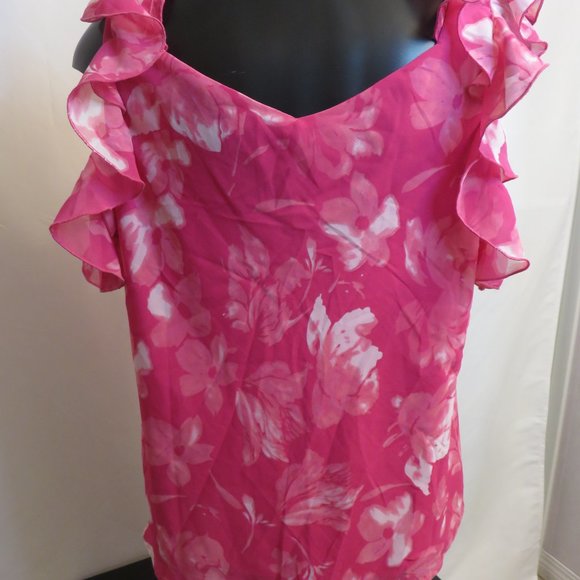 Together (Sears):  Pink Blouse with Flowers - Picture 6 of 8
